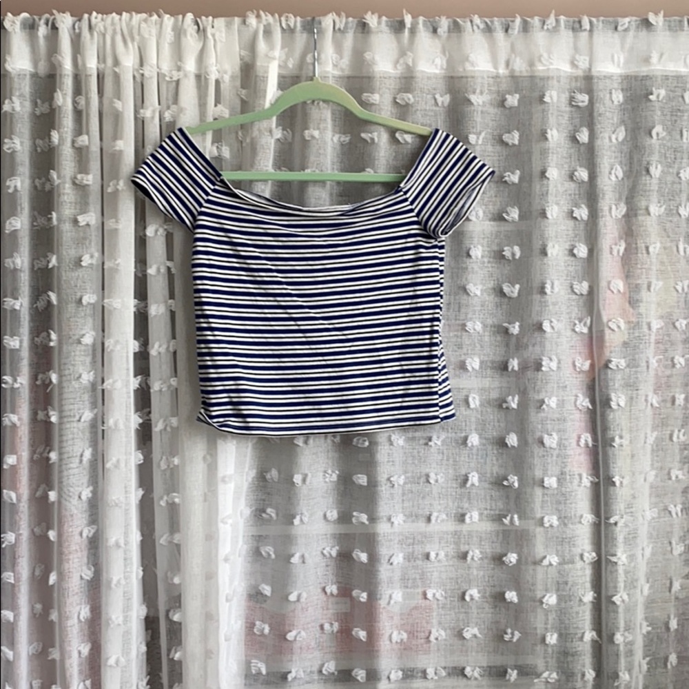 Stripped off the shoulder top